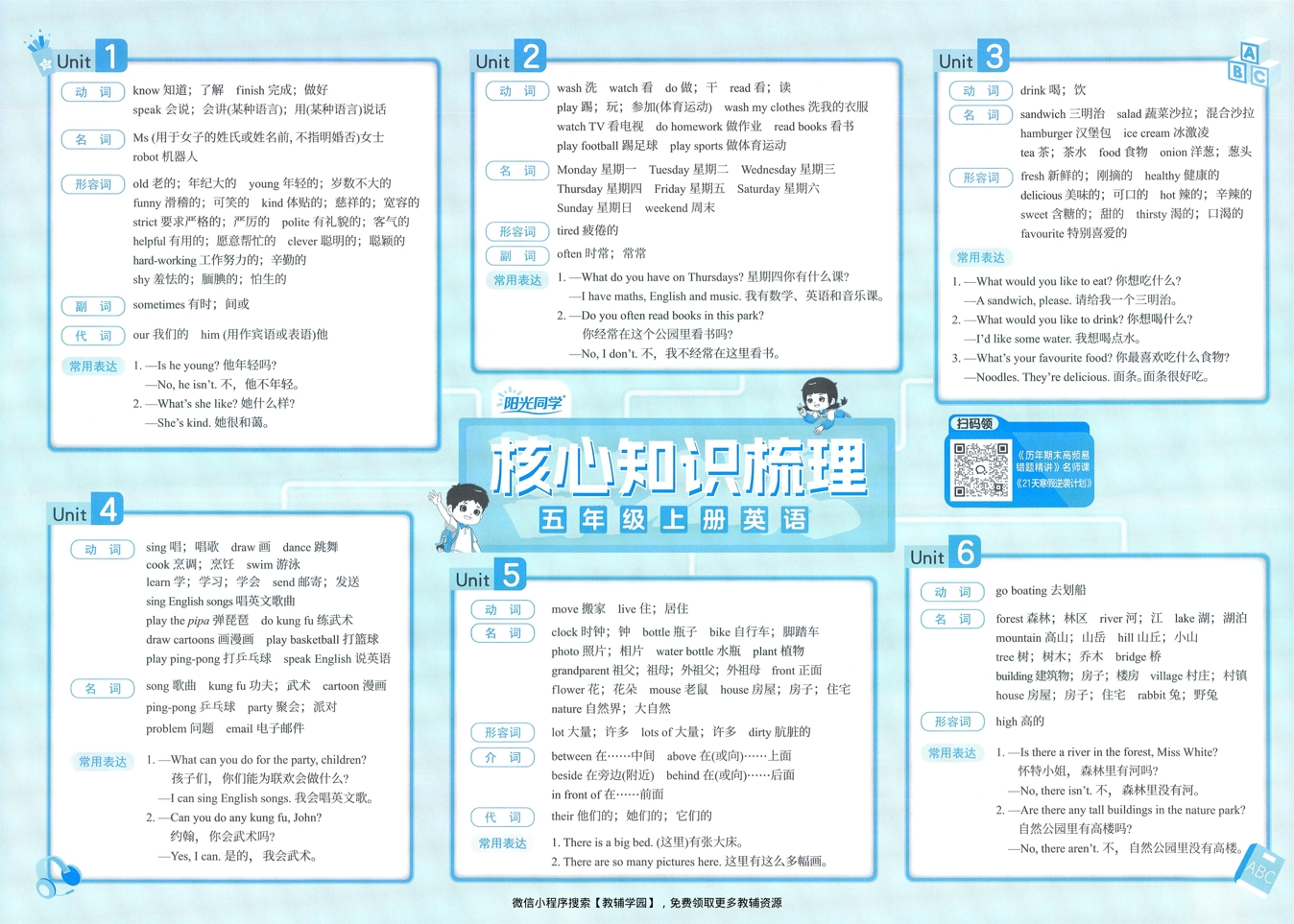 图片[2]-五年级上册（英语）阳光同学期末复习15天冲刺100分【电子版 可打印 含答案】（人教版）2025秋