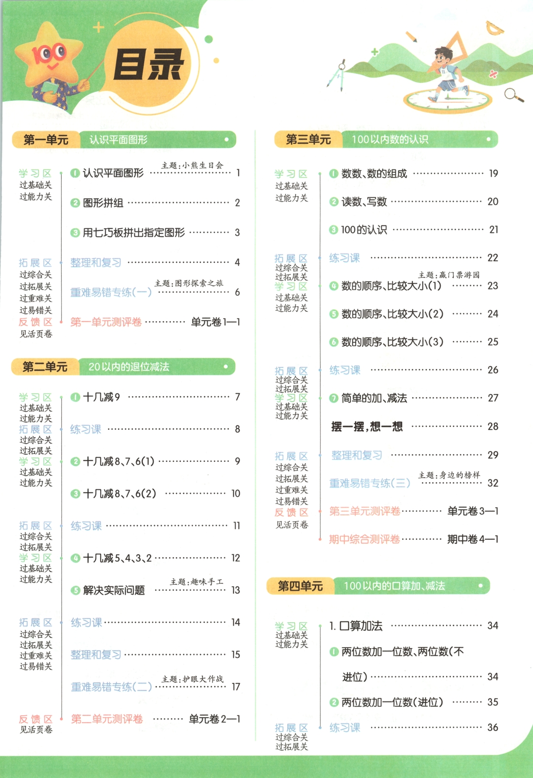 图片[2]-一年级下册（数学）一遍过+活页单元卷+活页思维训练【电子版 可打印 含答案】（人教版）2026春
