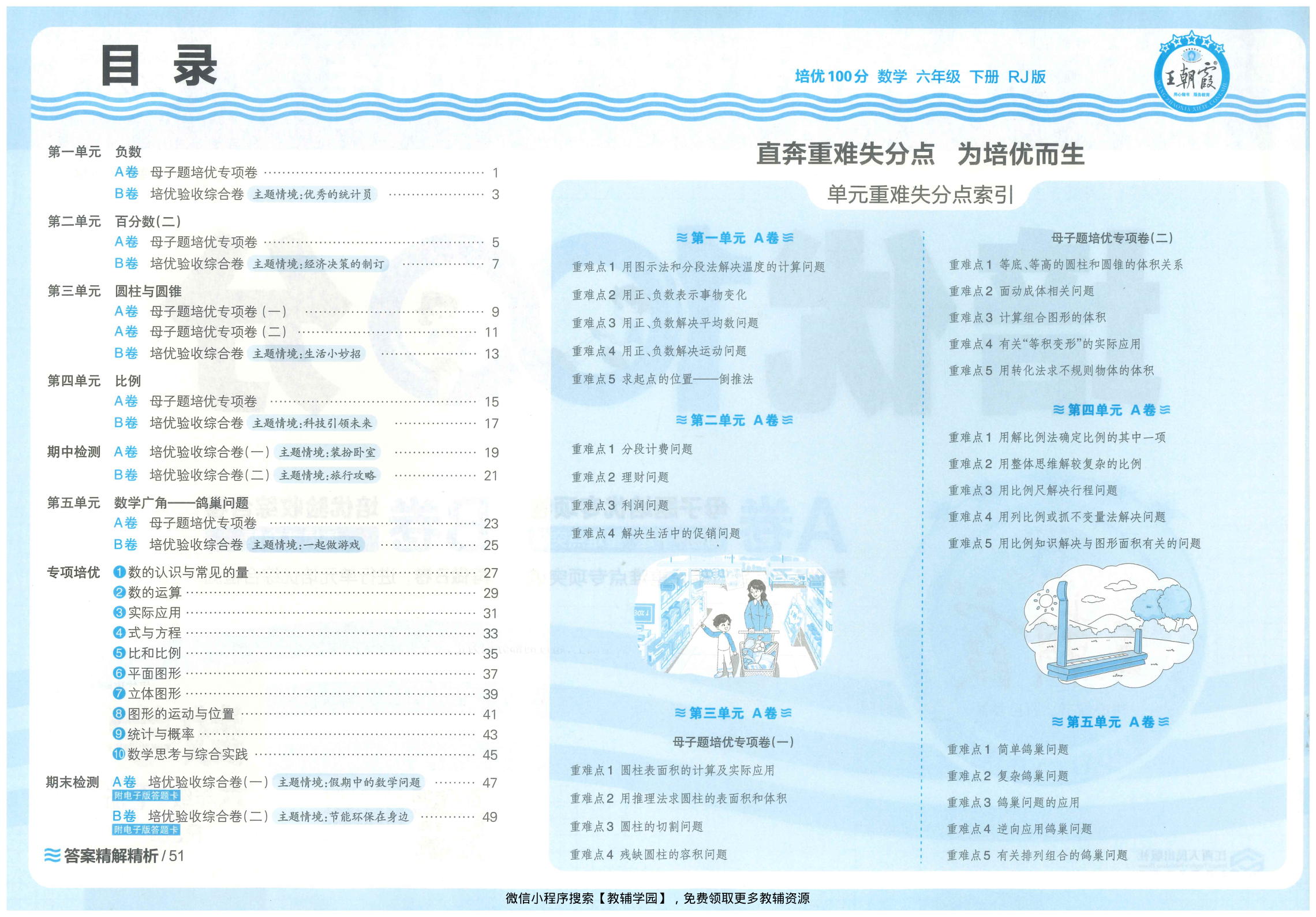图片[2]-六年级下册（数学）王朝霞培优100分【电子版 可打印 含答案】（人教版）2026春