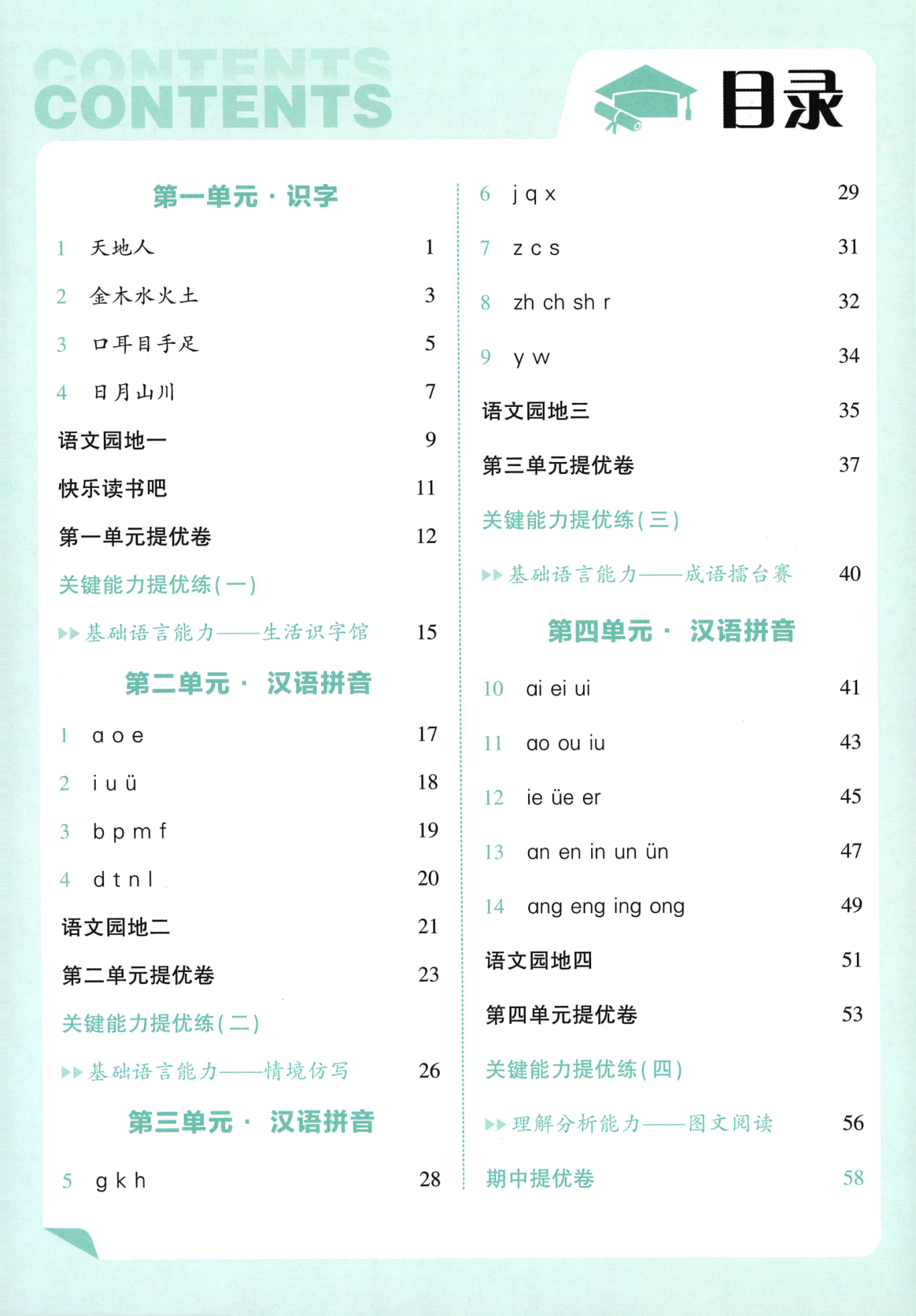 图片[2]-一年级上册（语文）五星学霸【电子版 可打印 含答案】（人教版）2026秋
